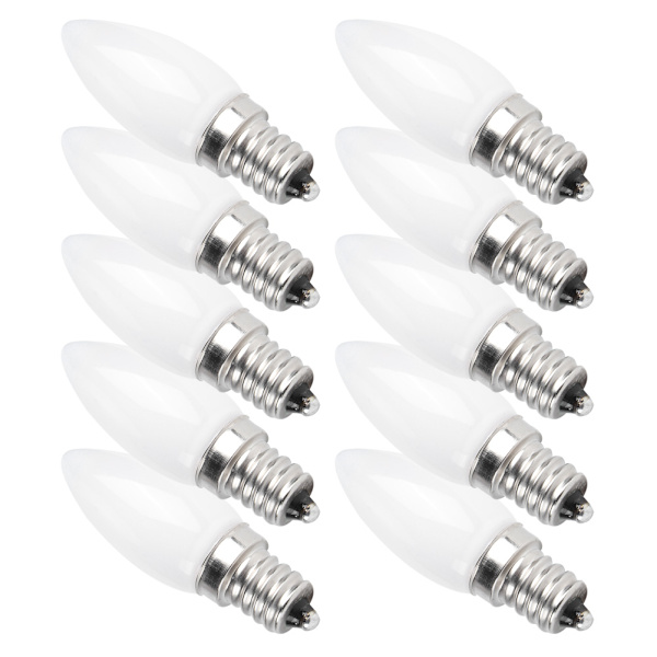 10 st E12 LED-ljuskällor 1,5 W AC 230 V för hem, bil, skåp, hotellbelysning