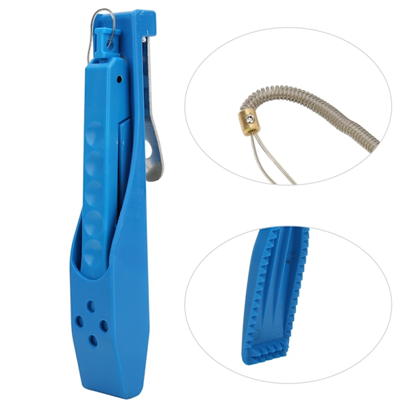 Multifunktionell Fish Grip Controller Klämhållare med cover Portabelt fiskeverktyg Blå