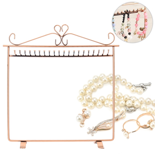 Smycken Display Hållare Halsband Armband Örhängen Organizer Stativ med 20 krokar