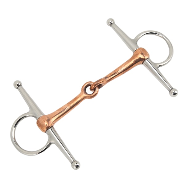 Häst Full Cheek Snaffle Rostfritt Stål Ring Snaffle Bit för Utomhus Hästtillbehör 125mm