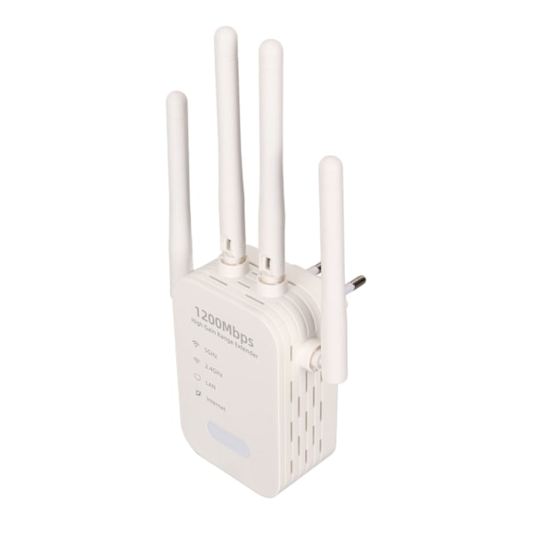 WiFi-forstærkere Signal Booster 4 eksterne antenner Dual Band WiFi AP Range Extender Signalforstærker EU-stik 100-240V EU-stik