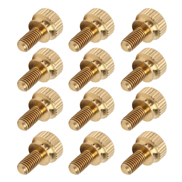 50 kpl litteät uurretut peukaloruuvit, pyöreä pää, puhdas kupari, luistamattomat teollisuustarvikkeet (M5 x 10 mm)