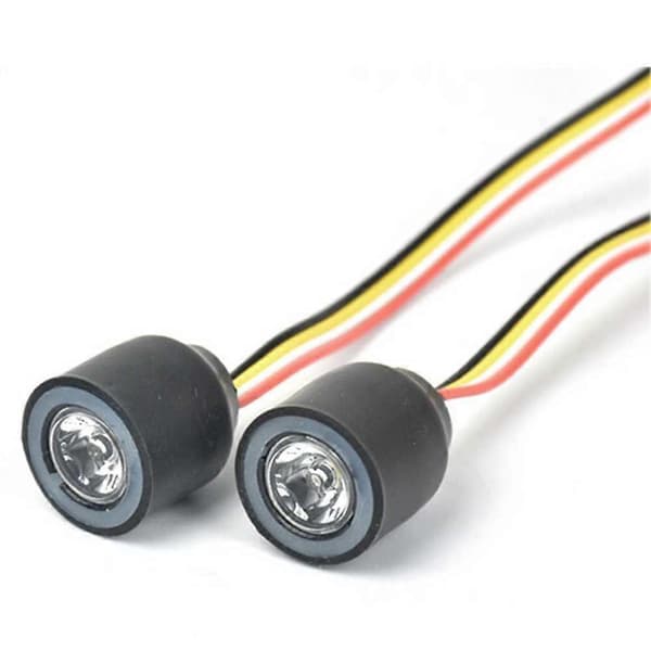 LED Angel-Eye Bilfrontlykter Multifunksjon RC-Bil Frontlykt for RC-Crawler Lastebiltilbehør 20mm