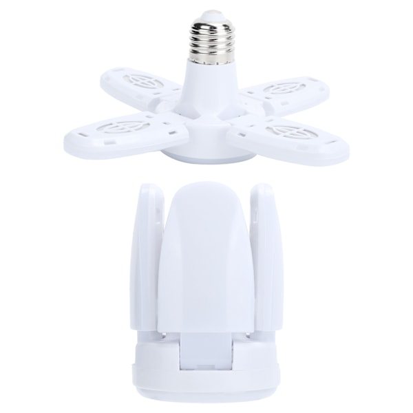 2 stk 28W 2800LM LED Deformerbar Garasje Vifteformet Lyspære Lagerhall Taklampe