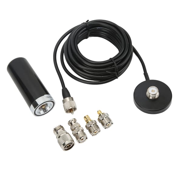 Bilradioantenne 136 til 174Mhz 400 til 480Mhz Dual Band Antenne Sort M Han Feeder Interface