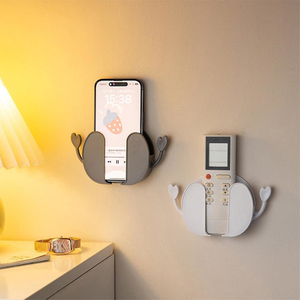 Wall Organizer Box - Fjernbetjening og telefonholder (4 stk) til hjemmet, soveværelset, stuen og kontoret