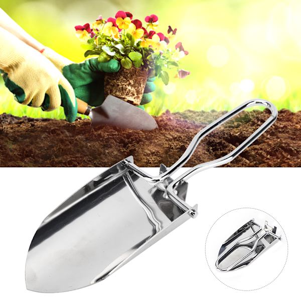 3 ST Mini Hand Spade Vikbar rostfri murslev Bärbar Camping Trädgårdsredskap