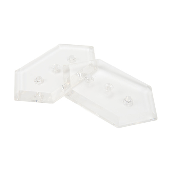 2 sett skateboard-veggfeste, veggmontert dekkstativ, skateboard-skjerm og oppbevaringsfeste, transparent