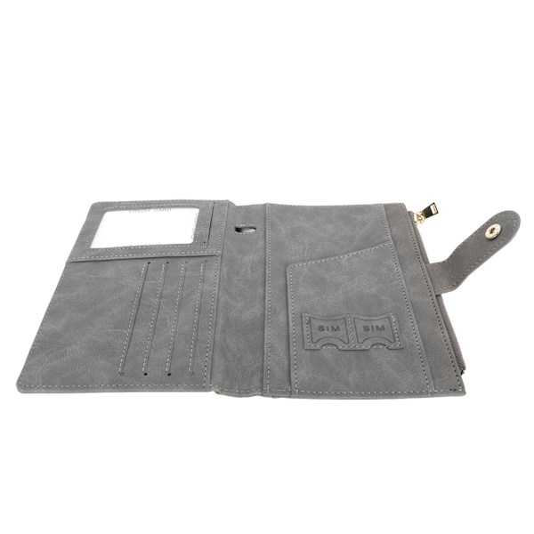 Passipidike RFID naisten passin cover Case PU-nahkainen passilompakko matka-työmatkalle Harmaa