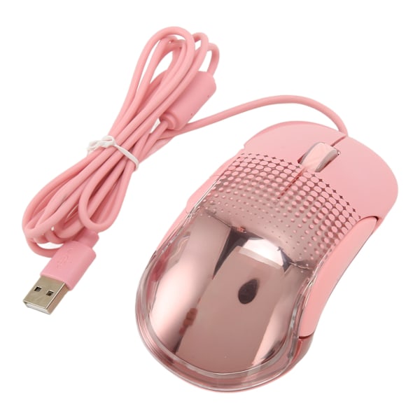 Kablet USB Gaming Mus Dazzling Jenter Søt Rosa Mekanisk Datamus for Hjemmekontor