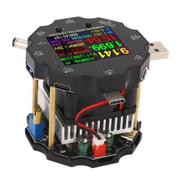 USB-tester 65W Bluetooth digital spenning strømstyrke effekt motstand kapasitet USB-strømmåler 3,6-32V