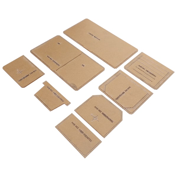 DIY Hantverk Akryl Mall Kort Plånbok Läder Mönster Design Mall Set (AAB‑463)