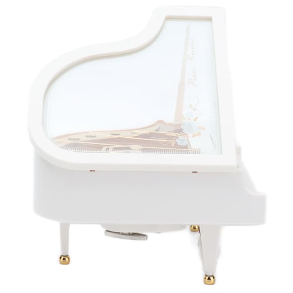 Speldosa Mini Retro Klassisk Piano Roterande Triangulär Speldosa för Hem Bordsdekoration Prydnad Gåva