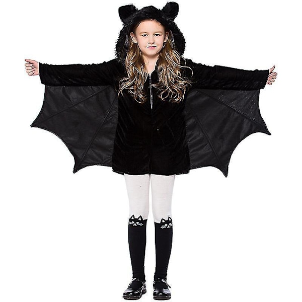 Barn Halloween Bat Cosplay Kostyme Festdrakt for Jenter (3-12 år) - 2XL