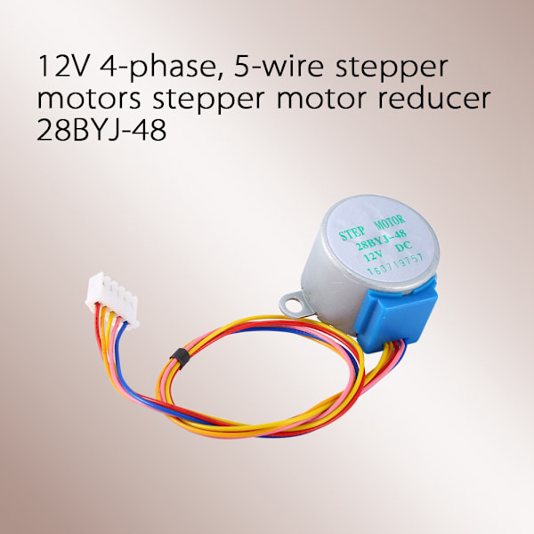 1x 12V 4-fas 5-trådig stegmotor 28BYJ-48-12V för DIY-projekt