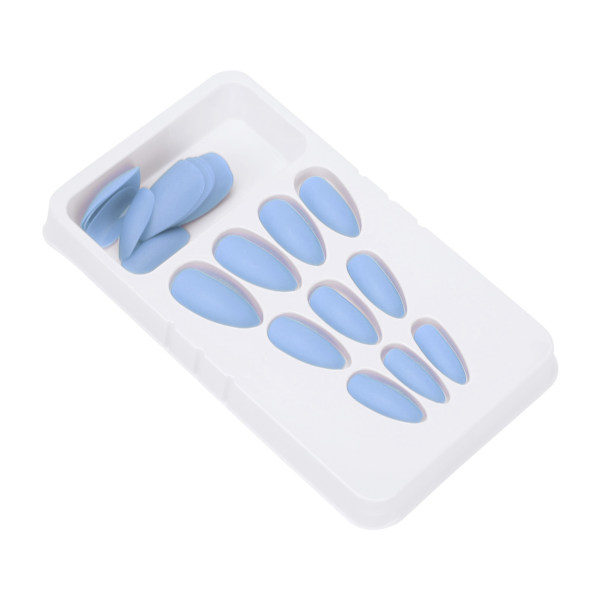 24 STK falske fingernegle Lang tryk fuld dækning Fake Color Art Nails til DIY Nail Art SalonF131
