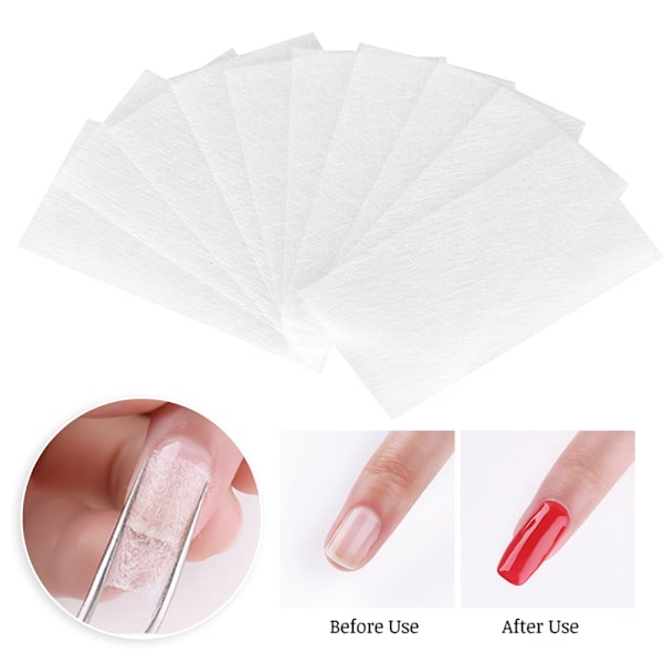 10 st Nail Extension Fiberglass Nail Quick Extending Shaping Glass Fiber Manicure Tool