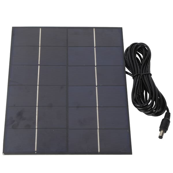 5,5W 6V Bærbar Polykrystallinsk Silikon Solcellepanel med DC-Port for DIY Batterilader