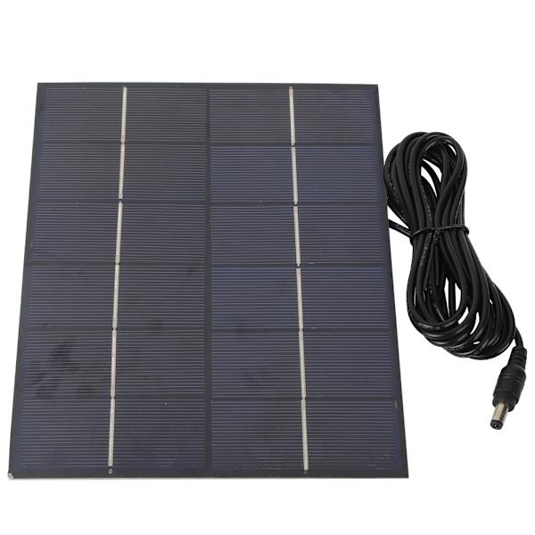 5,5W 6V Bærbart Polykrystallinsk Silisium Solcellepanel med DC-port for DIY Batterilader