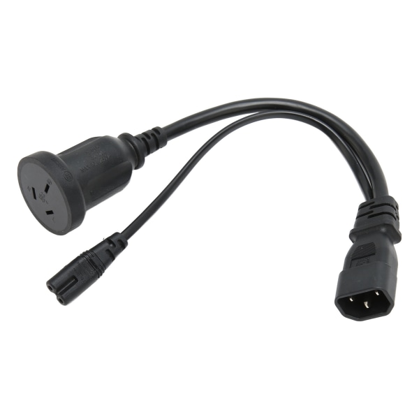IEC320 C14 till IEC320 C7 AU-sladd hane till hona 1 in 2 ut Y Power Splitter-kabel för skrivare digitalkamera 12,6 tum