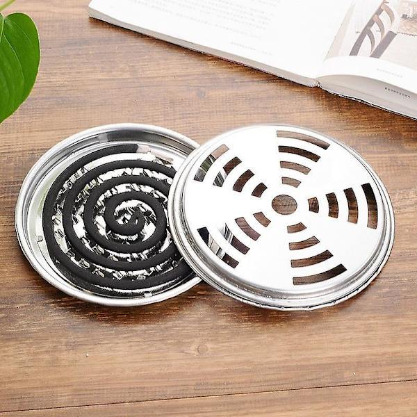 Myggspiralhållare Set - 5-pack Metallbrännare med Lock för Inomhus och Utomhusbruk