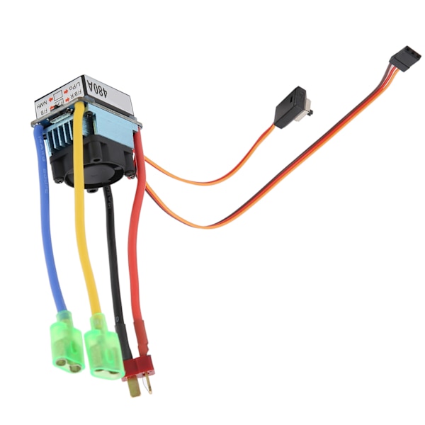 Vanntett 480A Dual-Way Børstet ESC 5V 3A BEC Elektrisk Fartskontroller for 1/8 RC Biler