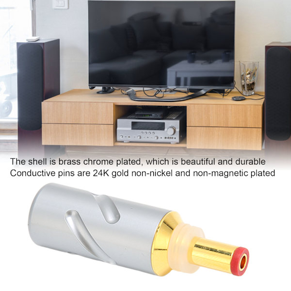 DC25G DC-liittimet messinki 24K kullattu 12V 0,5A 5,5x2,5mm DC- power ammattilaitteille