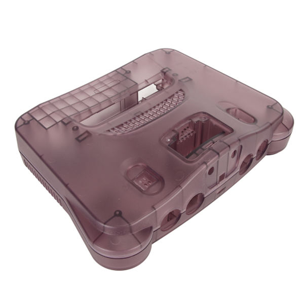 Gjennomsiktig erstatningsskal for N64 - Retro videospillkonsollbeskyttelse - Rosa lilla