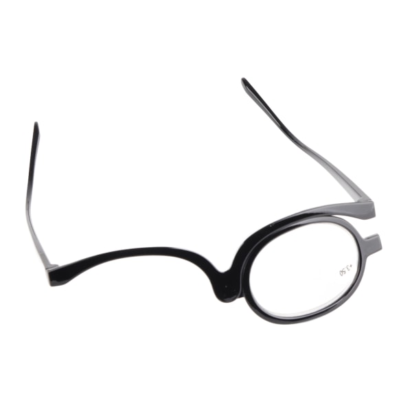Forstørrelsesglas Makeup-briller Moderigtigt fleksibel flip-down-linse Kosmetiske læsebriller med etui +3,50