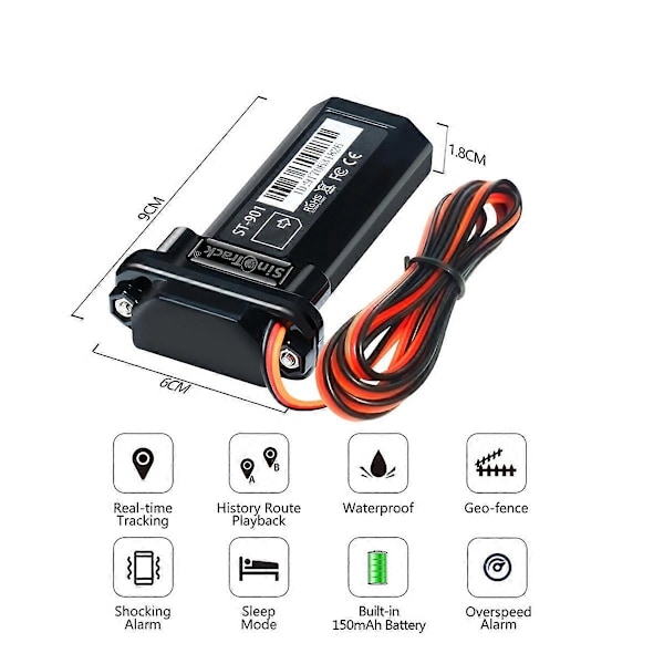 -901 Vattentät Mini GPS Tracker 2G GPS med Inbyggt Batteri