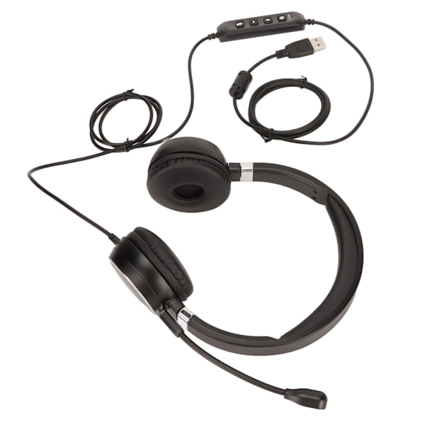 Telefon headset multifunksjonell volumjustering mikrofon mute USB PC headset for Call Center Business