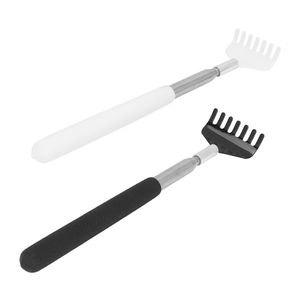 2 Stk Back Scratcher Massager Bærbart teleskopisk skrabeværktøj i rustfrit stål