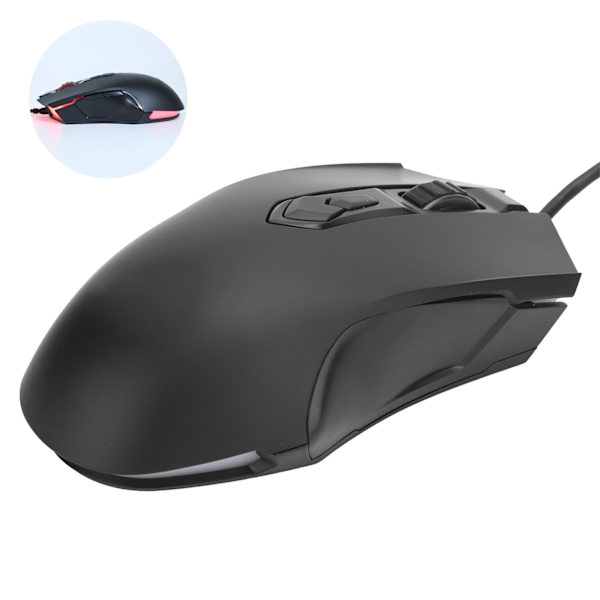 AJAZZ kablet mus USB RGB stationær bærbar gaming justerbar DPI computer tilbehør AJ52AJ52 Athletic Black