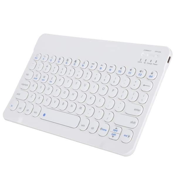 Trådlöst Bluetooth-tangentbord ultratunt retro punk för Windows OS X/Android IOS (vit)