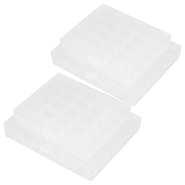4 st symaskins spollådor förvaring 25/36 rutnät transparent plast spolar fodral hem sömnad tillbehör