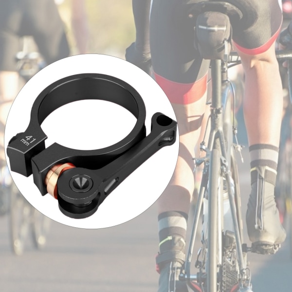 CNC aluminiumlegering Quick Release Cykelsits Rör Clip Cykel Sadelstolps Clamp (svart)