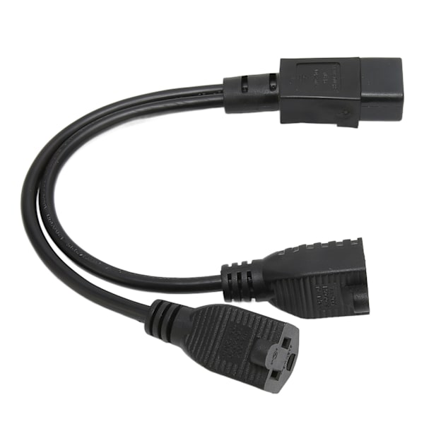 Y Splitter strømstikledning IEC 320 C14 han til dobbelt 5 15R hun splitter adapterkabel 11,8 tommer 10A 125‑250V