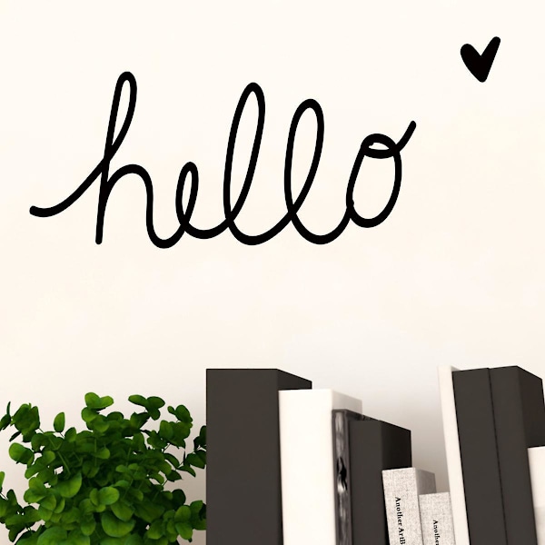HELLO seinätarra, itseliimautuva seinätarra olohuoneeseen, makuuhuoneeseen, keittiöön, laattaan, eteiseen