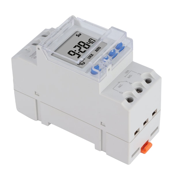 Elektronisk Timer Switch Programmerbar Smart Analog Time Din Rail Montering 85-265V 16A