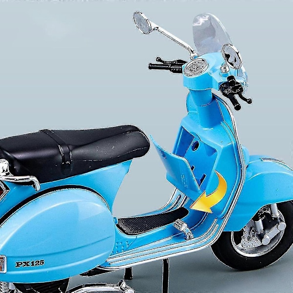 1:10 Vespa 125 Legerings Fritidsmotorcykel Model Støbte Metal Motorcykel Simulation Lyd Lys Legetøj Til Børn Gaver Zekai Grøn