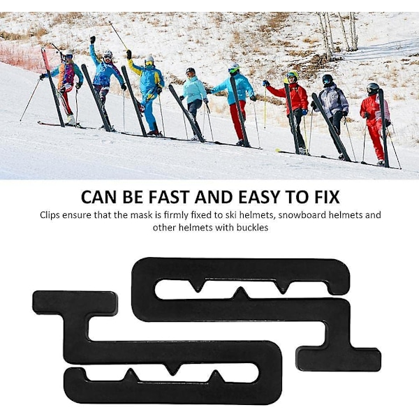 Skihjelm maske krog, bag øre hud, hjelmclips, skihjelmclips - 4 STK