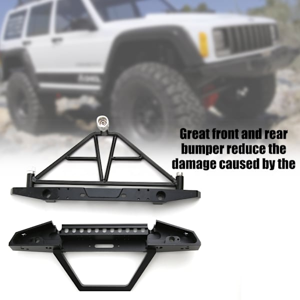 Metal RC-auton etu- ja takapuskurin lisävaruste sopii Axial SCX10 90046 1/10 RC-autoon