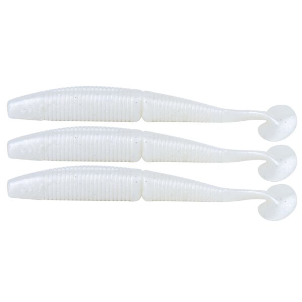 AR36 3PCS T Tail Soft Worm Artificiellt bete 140mm 17g Lures Fiskeredskap Tillbehör Ljus Vit