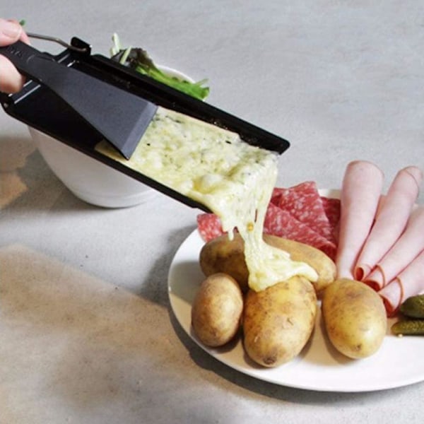 Mini Raclette Set, Portabel Non-Stick Ost Raclette Rotaster Kompakt Spis Bakplåt Set Kök Hem Grillverktyg