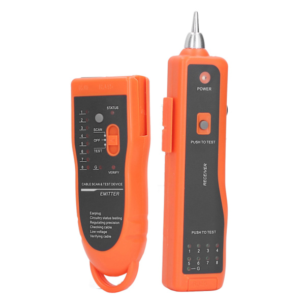 Tråd Finder med Øretelefon Multifunksjonell Nettverkslinjelokalisator RJ11 RJ45 Telefonkabeltester