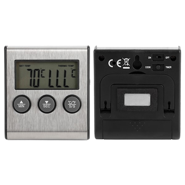 BBQ-termometer Köttmatlagning Sondtermometer med Timer Temperaturmätningsverktyg