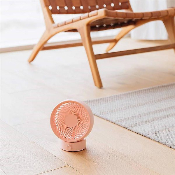 Stille Mini USB Bordventilator til Kontor, Soveværelse, Bord og Skrivebord (Pink)