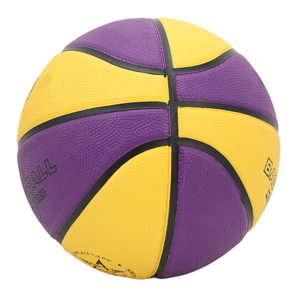 Gummi Basketball Gummi Gul Lilla Mjuk Beröring Lätt Att Greppa Sport Basketboll för Barn Ungdom Pojkar Flickor Storlek 7 9,7in