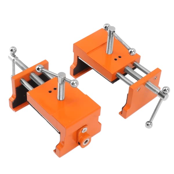 2 stk. skabsklo i aluminiumslegering til montering af skabsfrontramme, orange