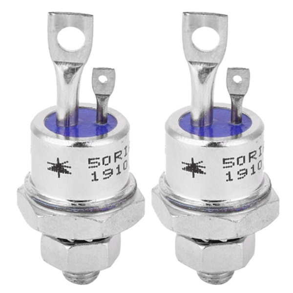 2 stk. silisiumstyrt likeretter skrue type tyristor 50RIA120 SCR for motorstyring